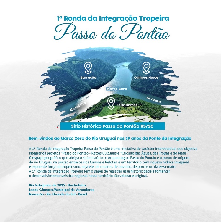 Turismo de Barracão convida a comunidade para participar da 1ª Ronda da Integração Tropeira Passo do Pontão